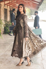 Maria.B Winter Luxe Embroidered Palachi Stitched 3Pc Suit DL-1201