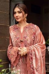 Maria.B Winter Luxe Embroidered Palachi Stitched 3Pc Suit DL-1206