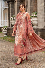 Maria.B Winter Luxe Embroidered Palachi Stitched 3Pc Suit DL-1206