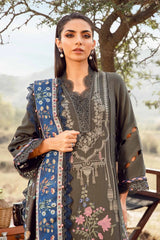 Maria.B M.Prints Embroidered Linen Stitched 3Pc Suit MPT-2401-A