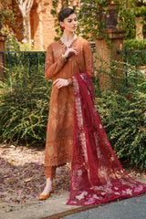 Baroque Embroidered Swiss Lawn Stitched 3Pc Suit BQU-SL12-D08