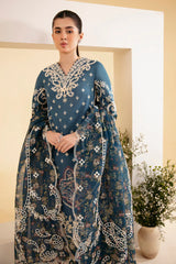 Qalamkar Qlinekari Embroidered Lawn Stitched 3Pc Suit SQ-05 ELA