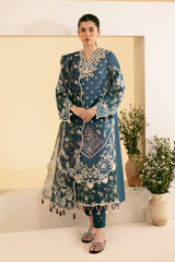 Qalamkar Qlinekari Embroidered Lawn Stitched 3Pc Suit SQ-05 ELA