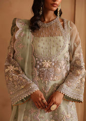 Akbar Aslam Deewani Embroidered Organza Stitched 3Pc Suit - ISOLDE