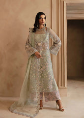 Akbar Aslam Deewani Embroidered Organza Stitched 3Pc Suit - ISOLDE