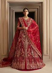 Akbar Aslam Deewani Embroidered Organza Stitched 3Pc Suit - SOLENE