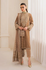 Baroque Embroidered Velvet Stitched 3Pc Suit SF-754