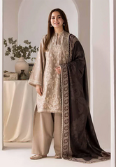 Sobia Nazir Embroidered Khaddar Stitched 3Pc Suit WS24-4A