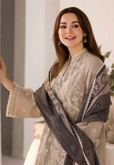 Sobia Nazir Embroidered Khaddar Stitched 3Pc Suit WS24-4A