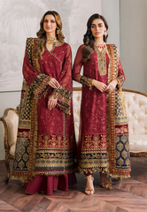 Baroque Chantelle Embroidered Luxury Chiffon Stitched 3Pc Suit EC-07